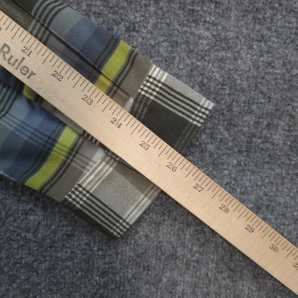 Patagonia Shirt Mens M Green Plaid Canyonite Flannel Stretch Snap Hiking Outdoor
